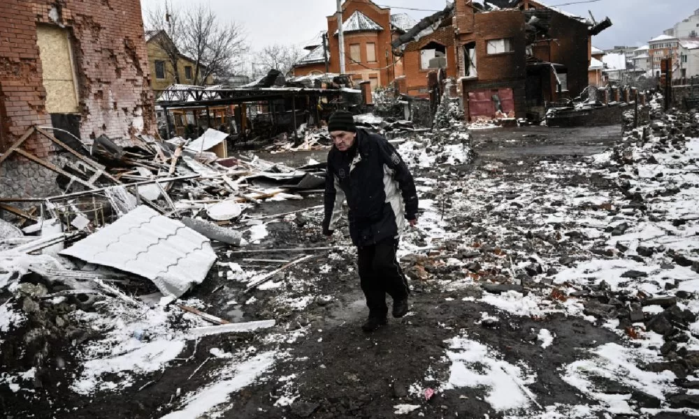 Ucrania bombardeo masivo de Rusia