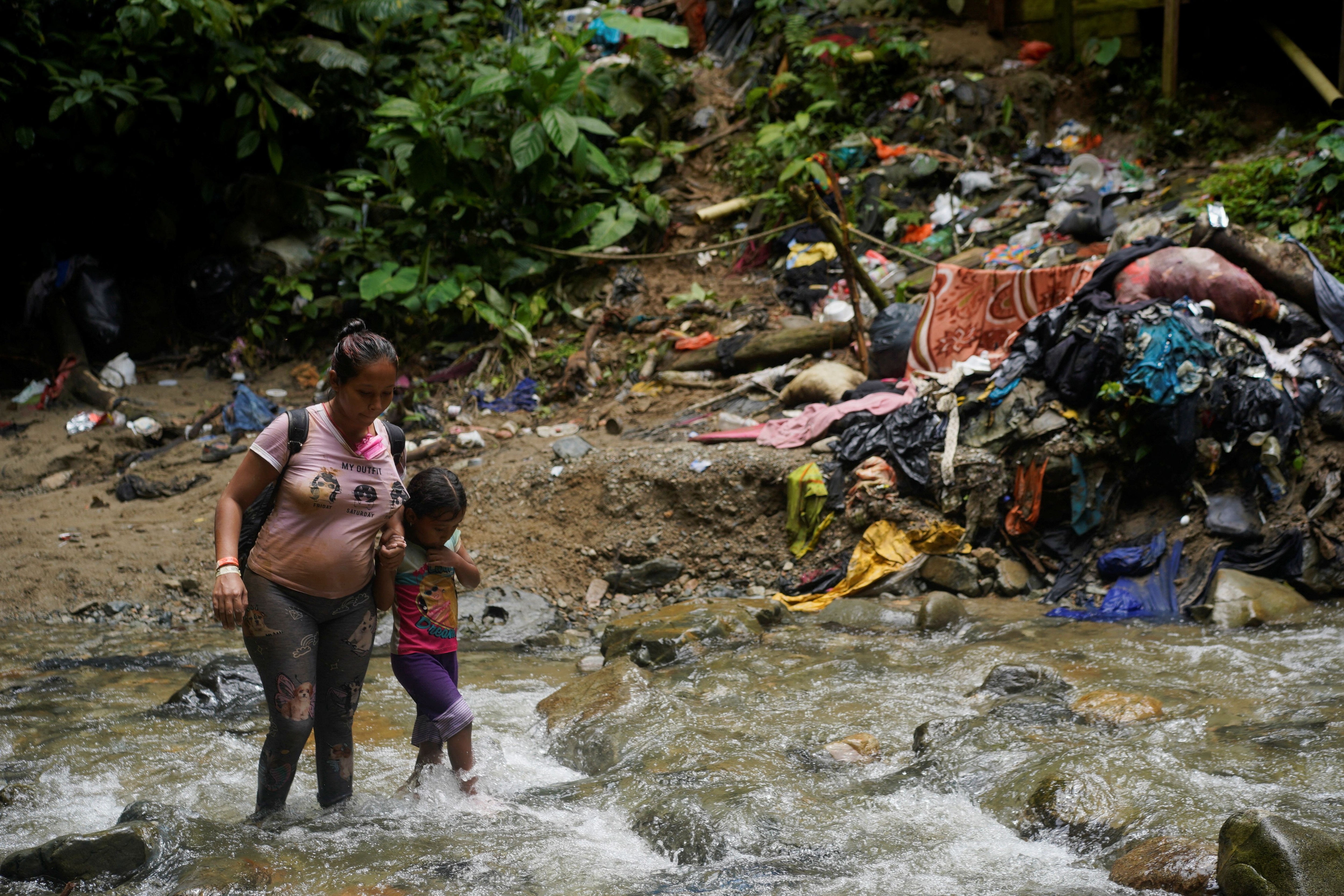 After the Venezuelans, the Ecuadorians are the second group that crosses the most dangerous Darién jungle.  (REUTERS/Adri Salido)