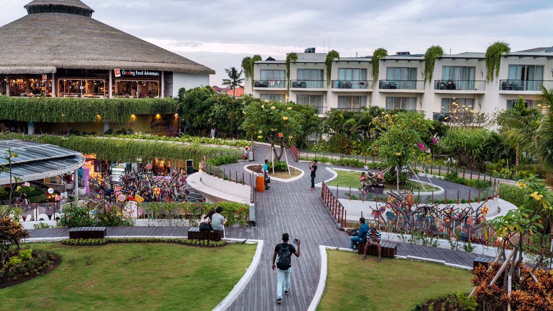 A mall near Bali's Kuta Beach. (Adam Dean for The New York Times)
