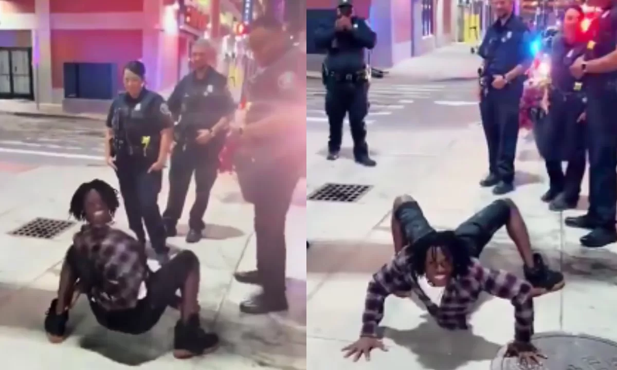 Young man surprises police with strange movements like those of 'The Exorcist'

