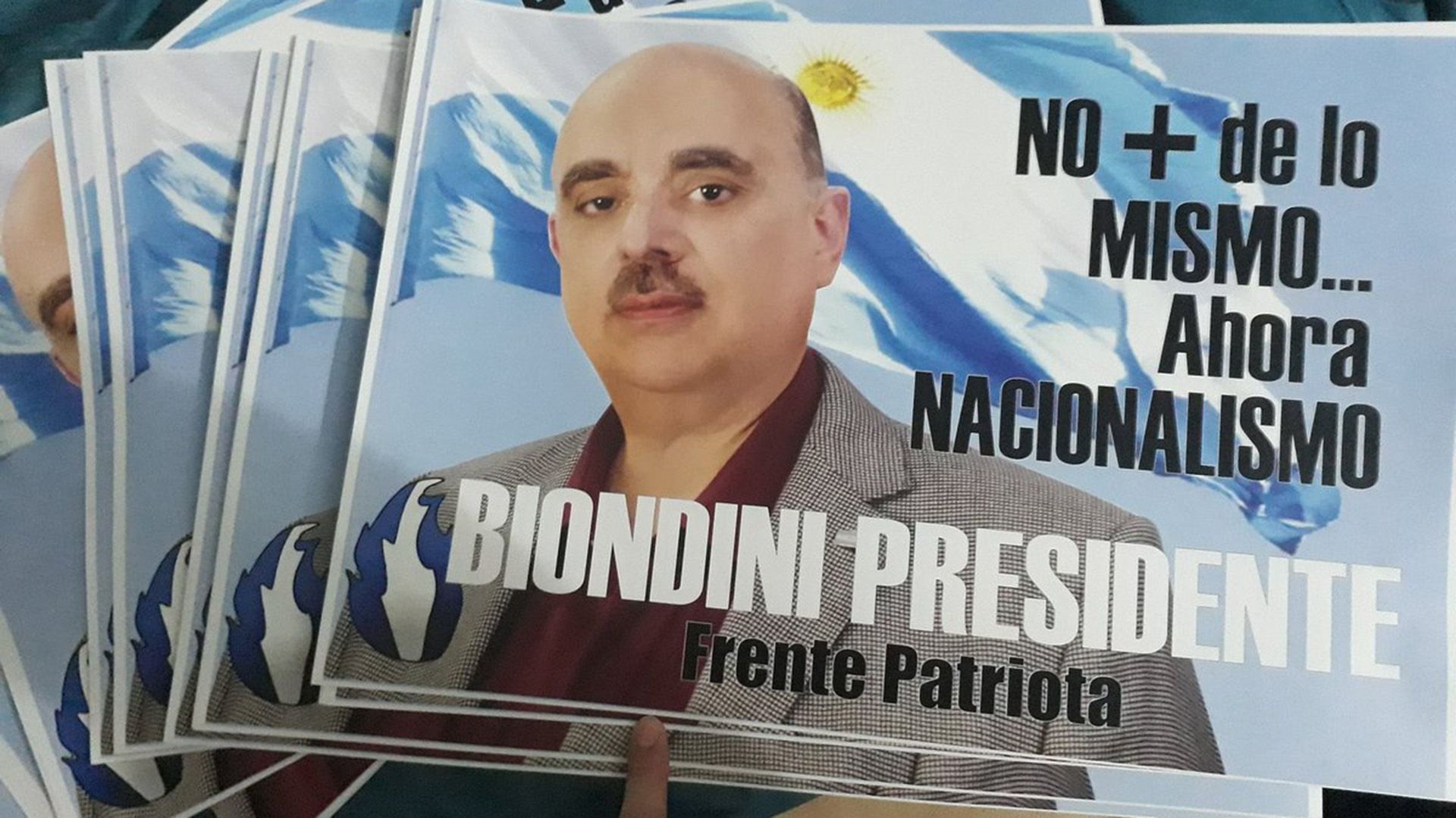 Biondini ran for president for the Patriot Front in 2019