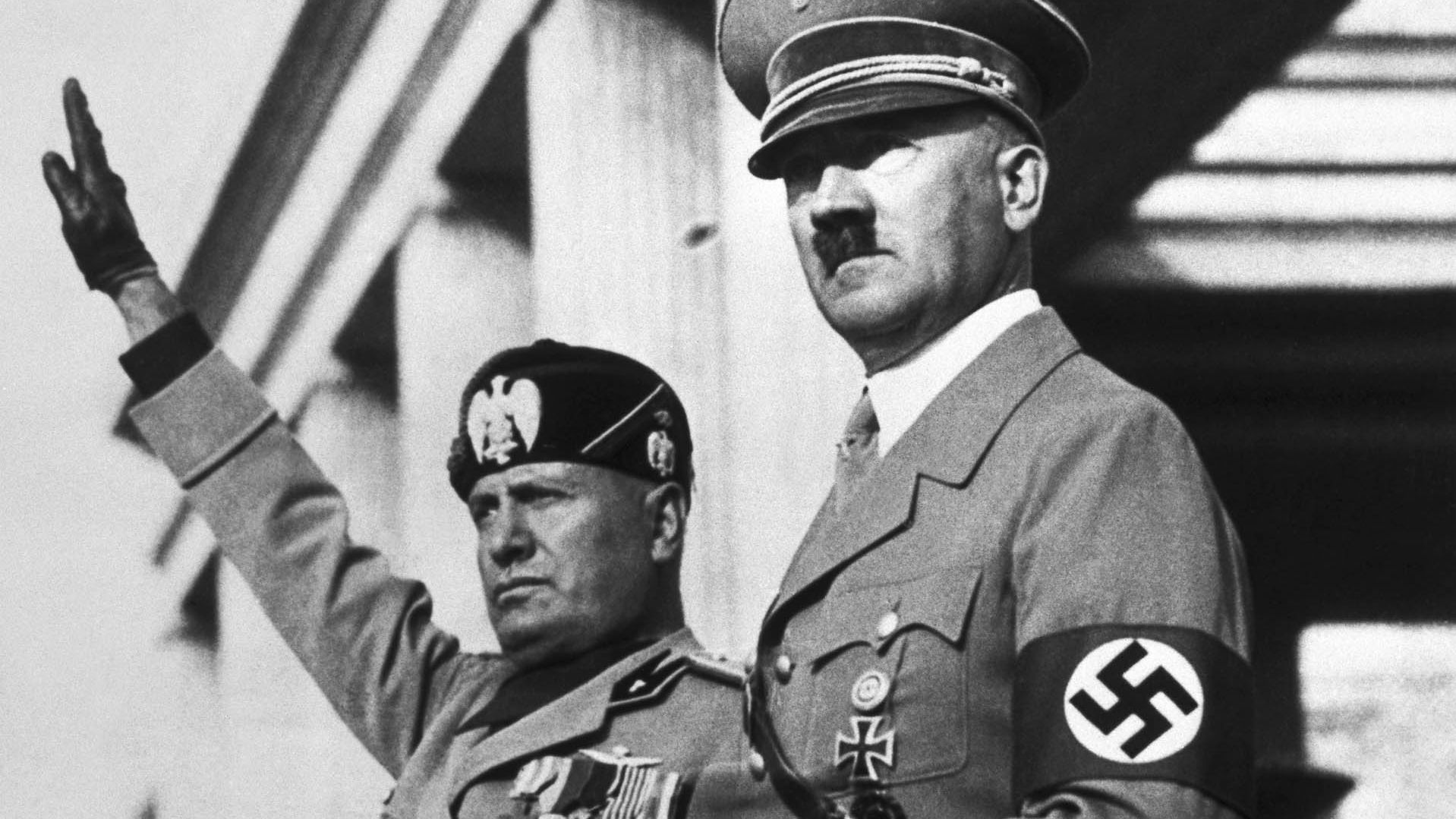 Mussolini with Hitler.