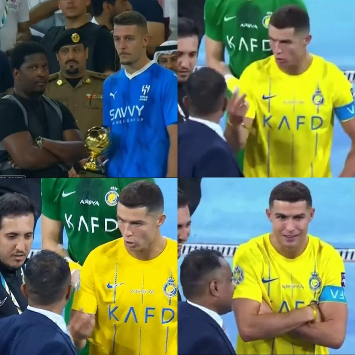 They give Milinkovic-Savic the MVP award of the final... and Cristiano Ronaldo asks for explanations
