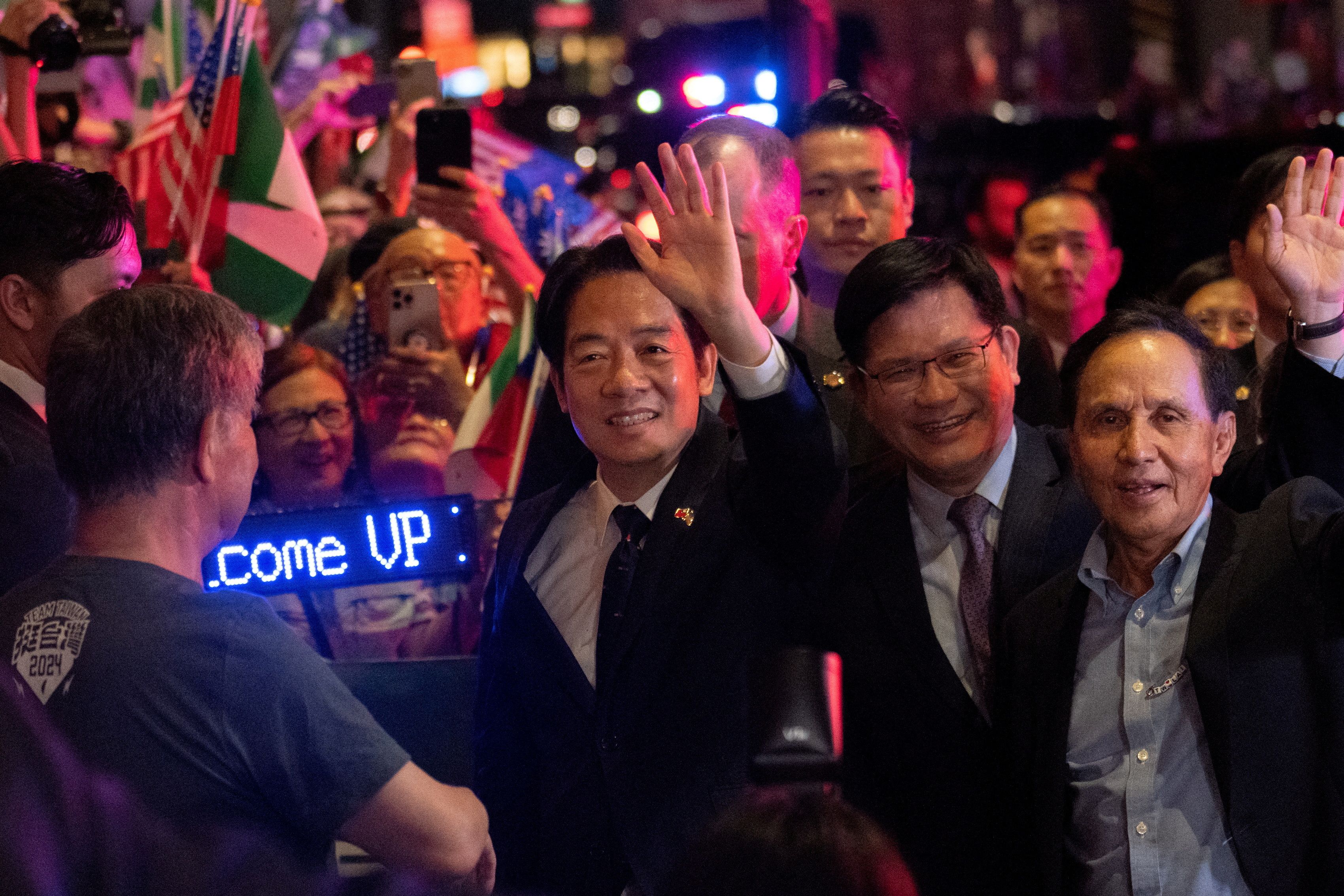 Lai, a candidate for next year's Taiwan presidential election, stopped over in the United States to attend the inauguration of Paraguay's new president, Santiago Peña, and will later stop in San Francisco on his return trip.  (Reuters)