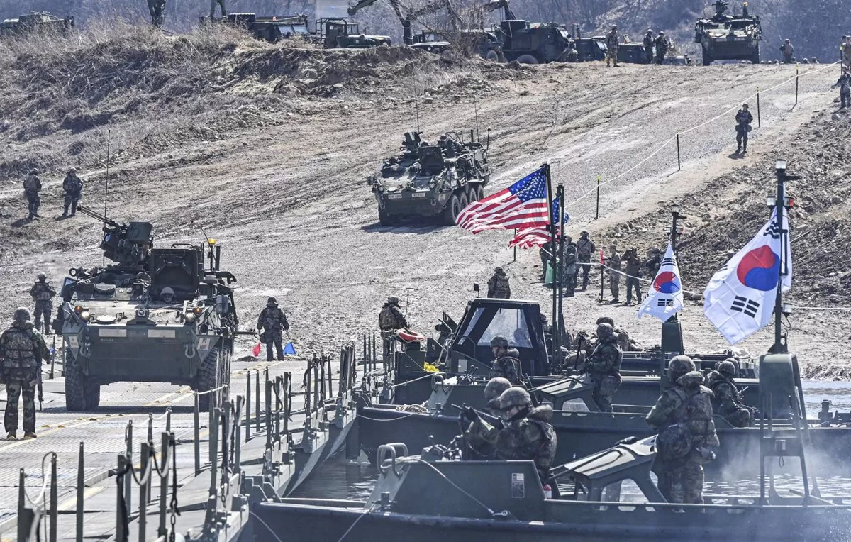 US and South Korea announce joint military exercises for next week
