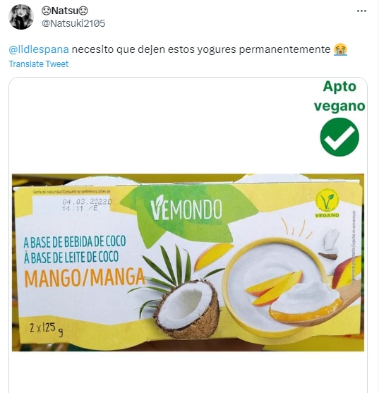 The vegan yogurts of the Vemondo brand from Lidl.