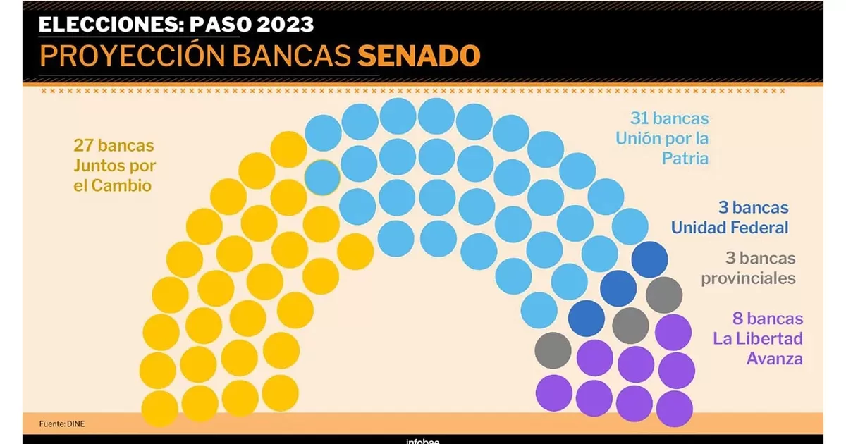 STEP 2023: if these results are repeated, the key for the quorum in the Senate would remain in the hands of Javier Milei
