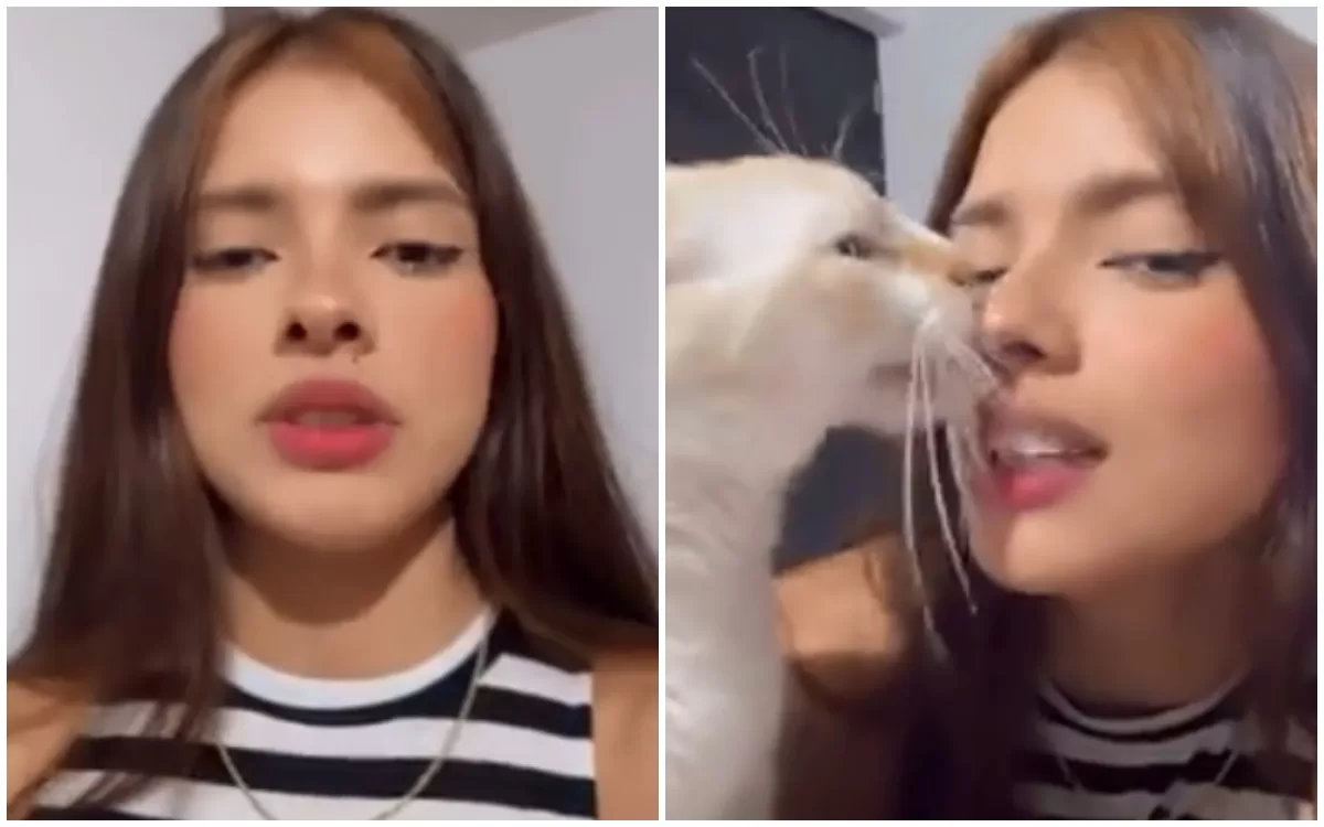 Juli from 'The Box Challenge', gives explanations after an incident with her pet
