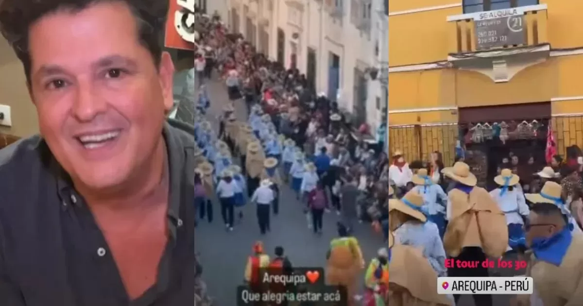 Carlos Vives excitedly published the parade and the anniversary party of Arequipa: "What a joy to be here"
