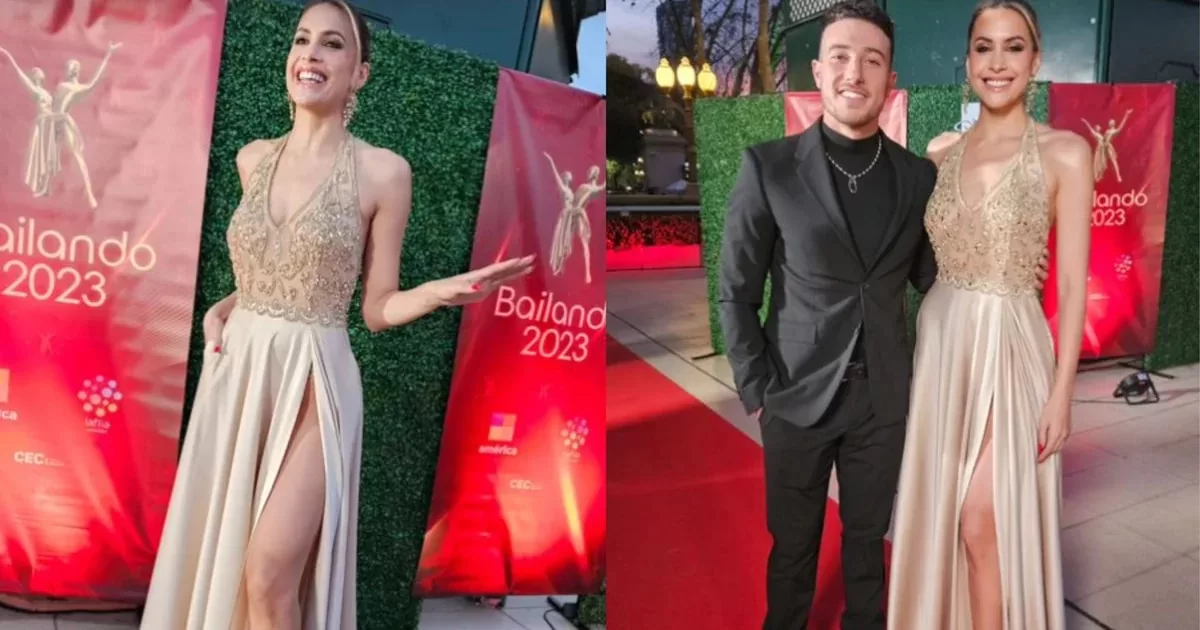 Milett Figueroa received compliments on the red carpet of 'Dancing 2023' and was linked to Marcelo Tinelli: "He's handsome"
