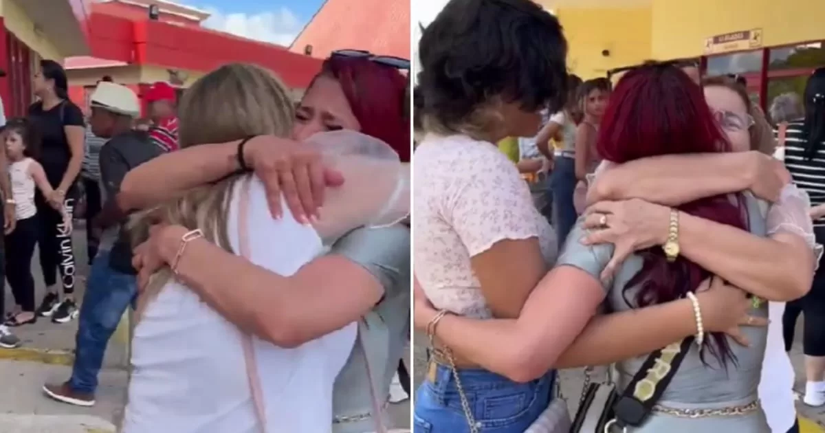 This was the hug of a Cuban mother to her daughter after five years without seeing each other

