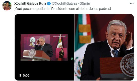 The candidate of the Broad Front for Mexico for the presidential candidacy criticized the president's expressions regarding the case that occurred in Jalisco five days ago.