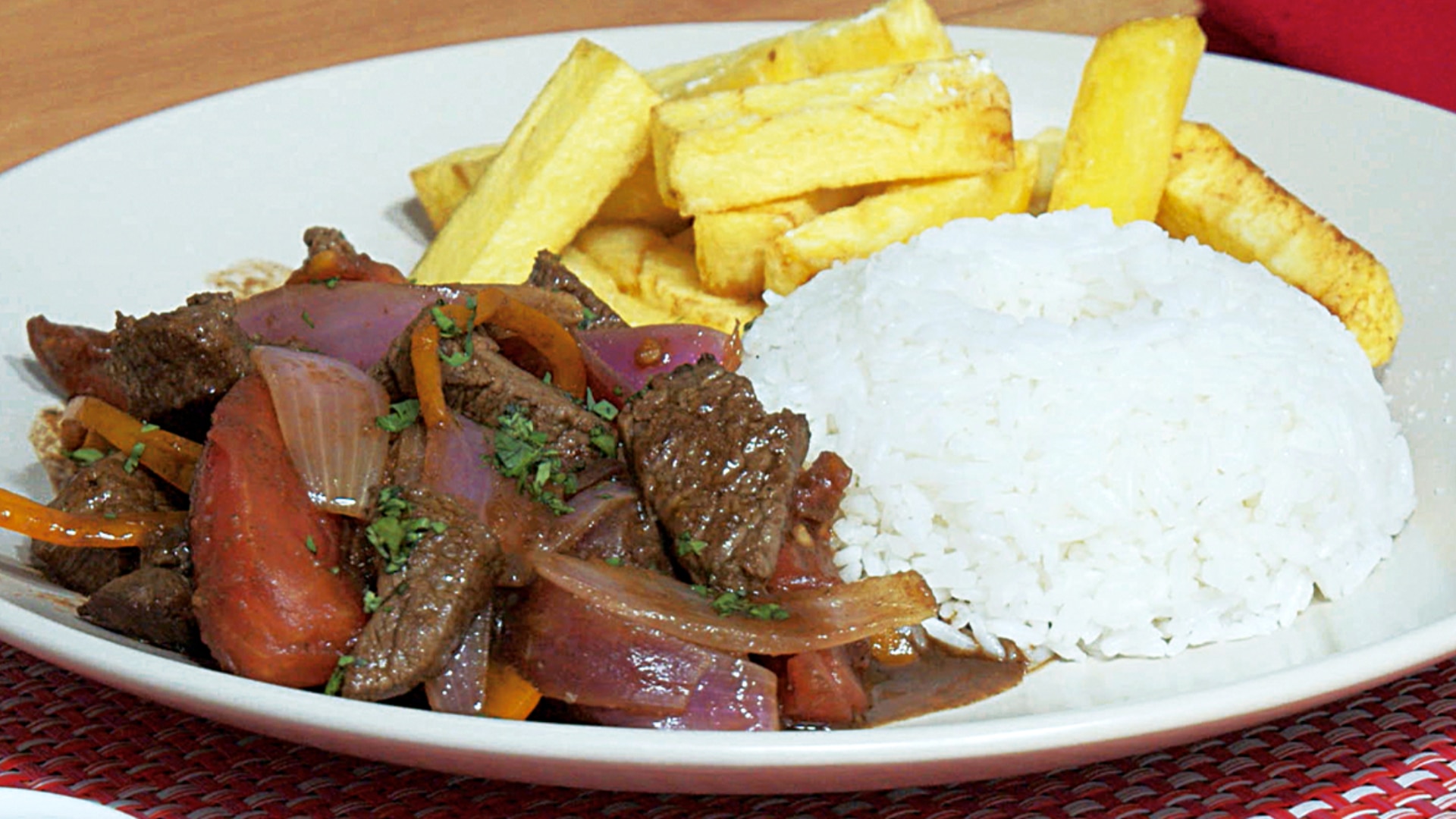Lomo saltado, one of the most popular dishes in Peru.