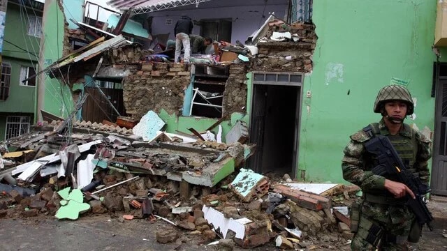 Earthquake in Quetame (May 24, 2008).  Colpress.