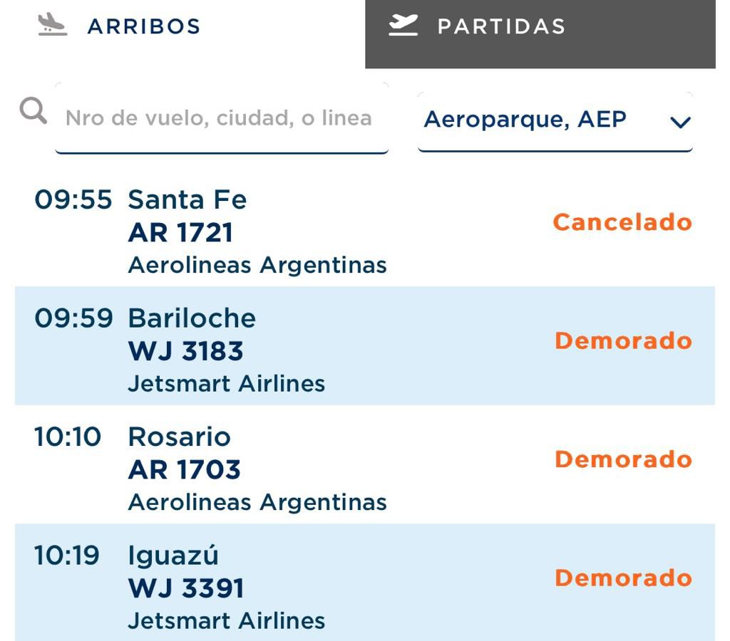 These are some of the affected destinations, according to the Aeropuertos 2000 website