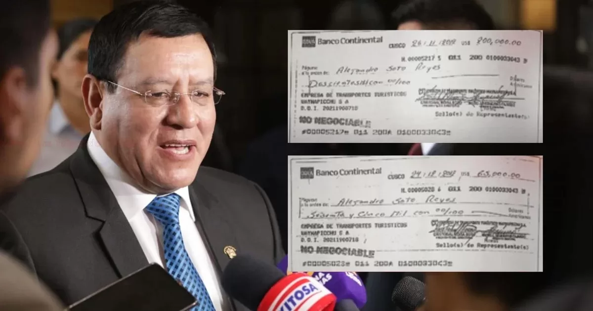 These are the checks for 265 thousand dollars that show the alleged fraud of Alejandro Soto, president of Congress
