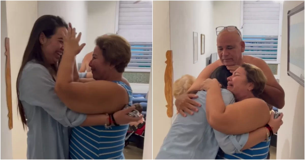 Young man travels from Miami to Havana and surprises his visually impaired mother
