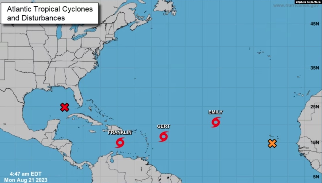 5 storm systems are recorded in the Atlantic
