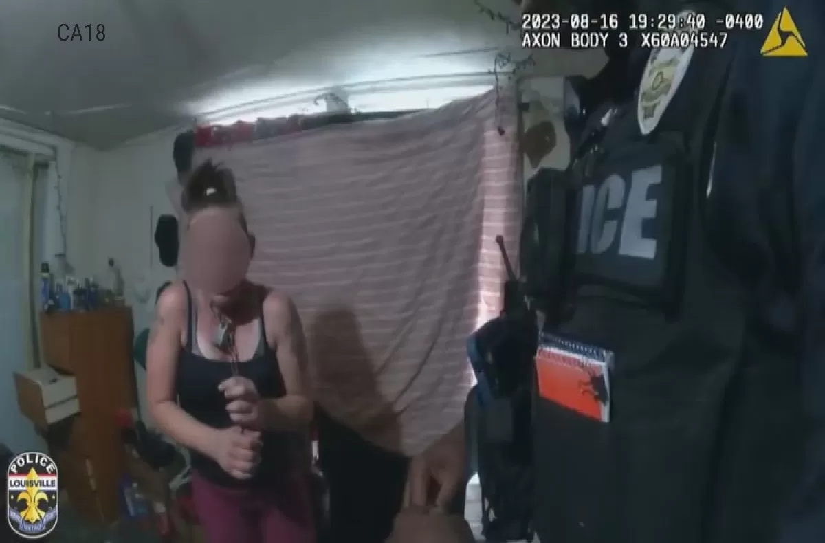 Body Camera Video Woman Chained by Neck Rescue by Police