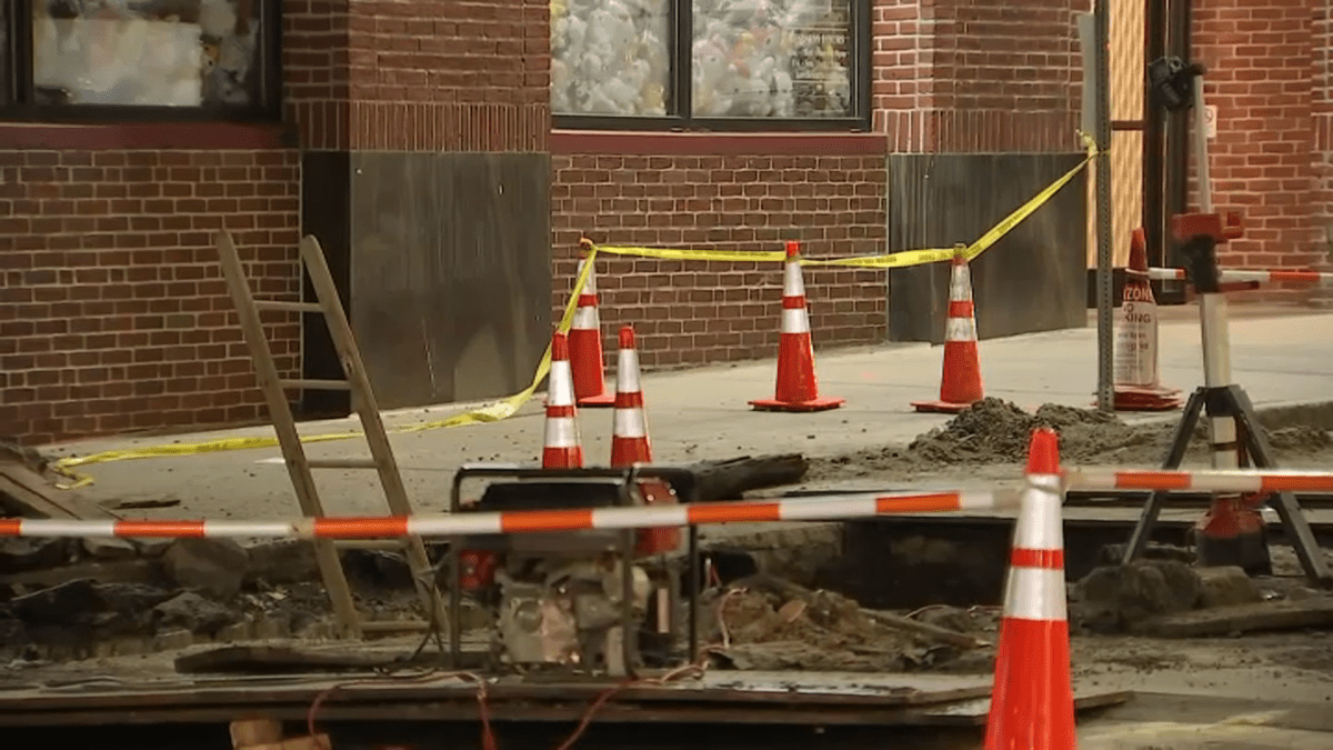 Broken pipe causes road closures in Boston's Chinatown neighborhood
