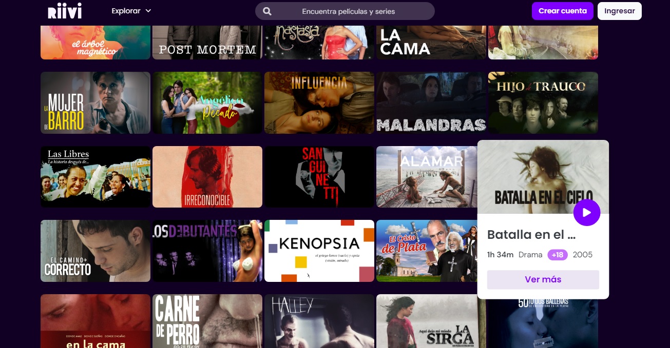 Check out the details of Riivi, the free platform with Latin series and movies