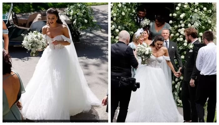Faye Brookes married Iwan Lewis in Cotswolds Church