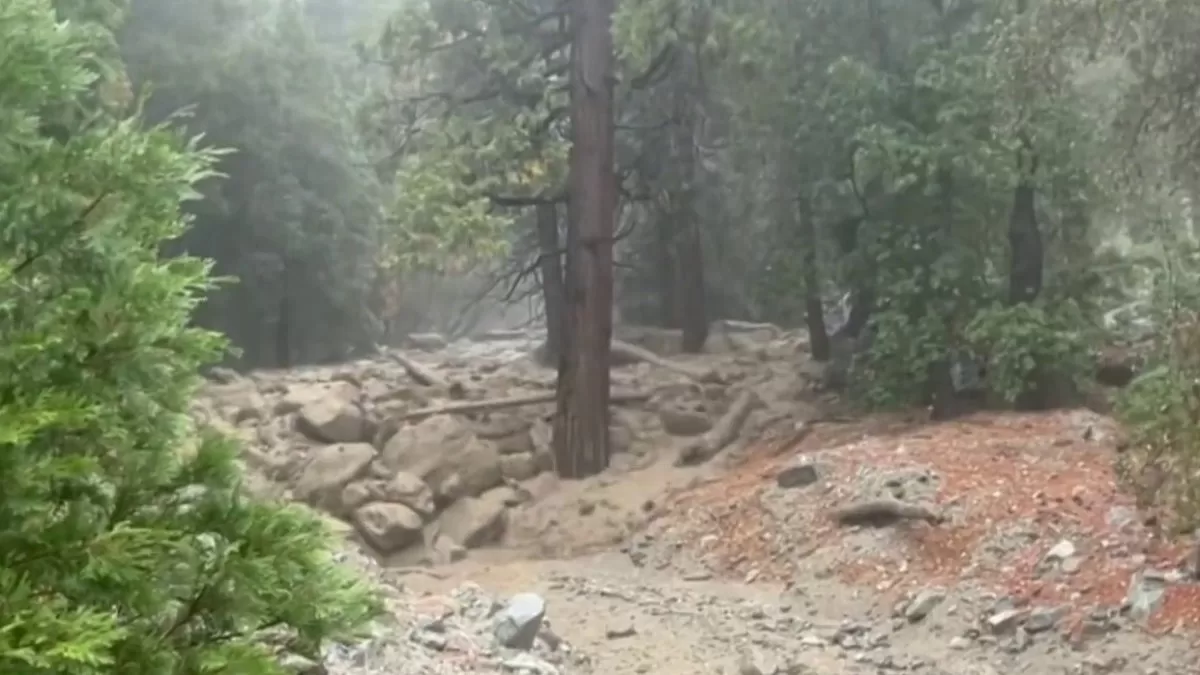 Flooding causes rockfall in San Bernardino County mountains
