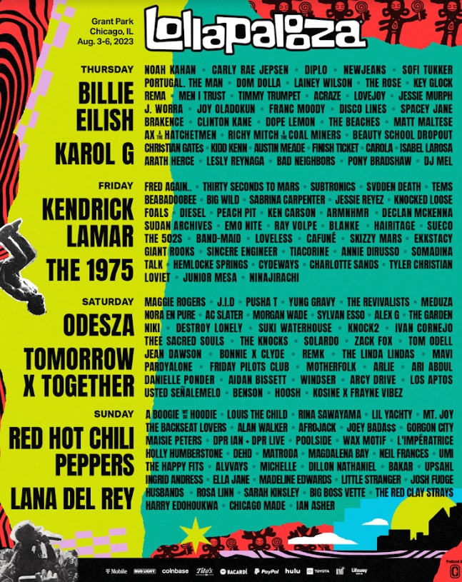 The complete program of the festival (Press Lollapalooza)