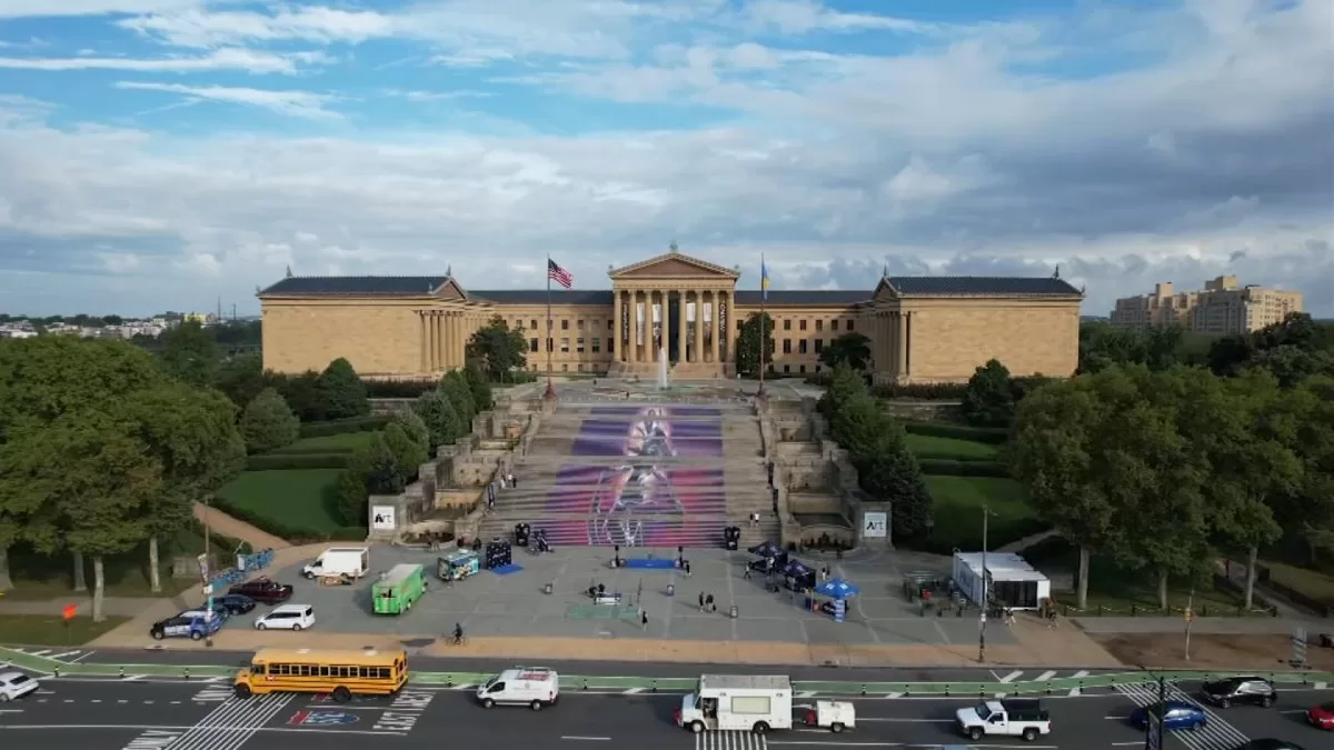 Have you seen it yet?  Mural unveiled on the steps of the Philadelphia Museum of Art
