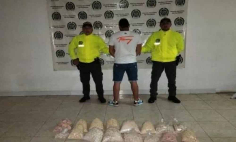 Policía capturó a hombre con más de 25 kilos de base de coca
