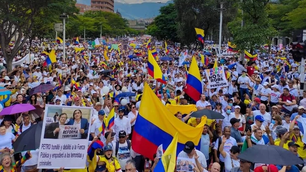 On August 16, Colombians who disagree with the national government will take to the streets of the different cities of the country.  Photo taken from social networks.