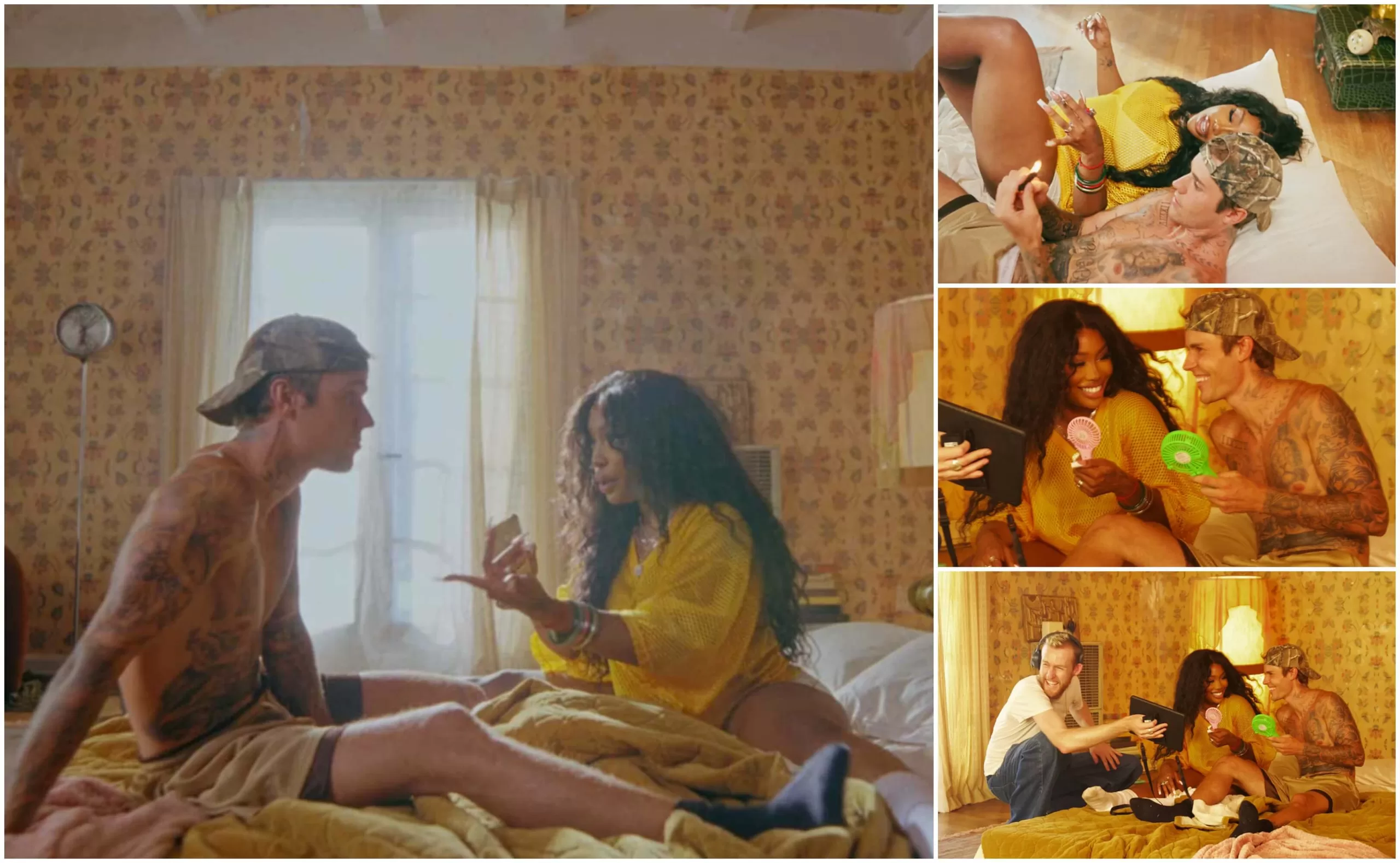 SZA are romancing Justin Bieber in "Snooze" Music Video Pic