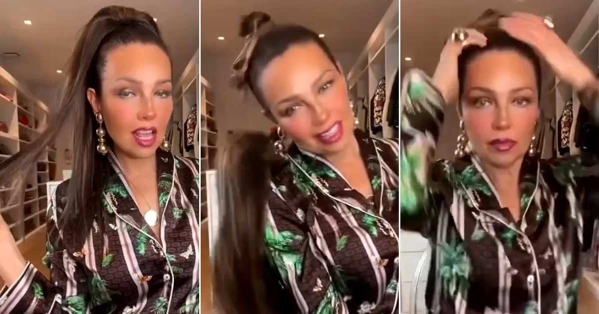 Thalia's wig falls off in full video on TikTok: This is how the artist reacted
