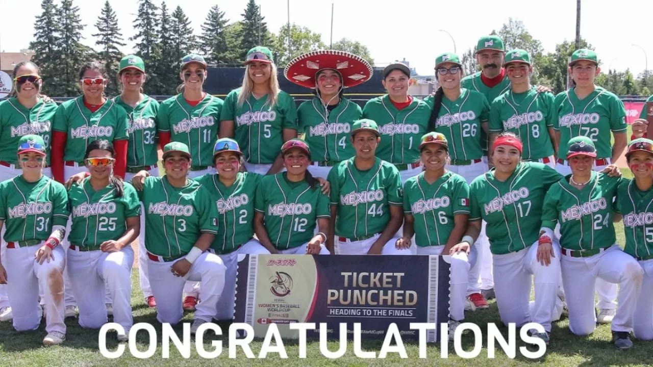 The Mexican women's baseball team advanced to the World Cup finals
