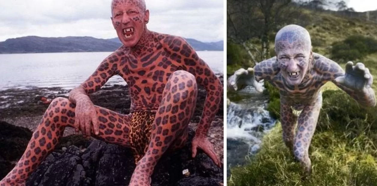 The story of the ex-soldier who got leopard spots tattooed and lived 20 years as a savage
