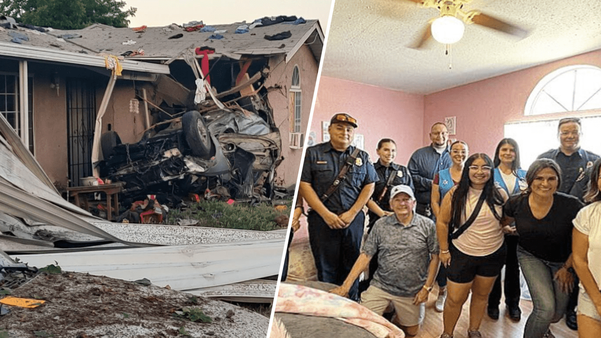 They repair a minor's room after a vehicle accident that destroyed it
