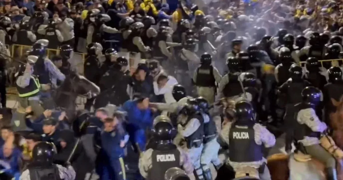This was the incidents with Boca fans in Uruguay: fights, bullfights and rubber bullets
