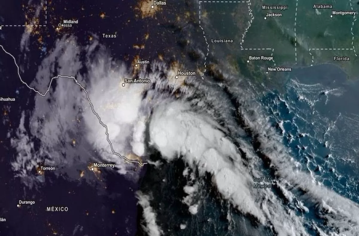 Tropical Storm Harold Continues To Move Inland Over Texas