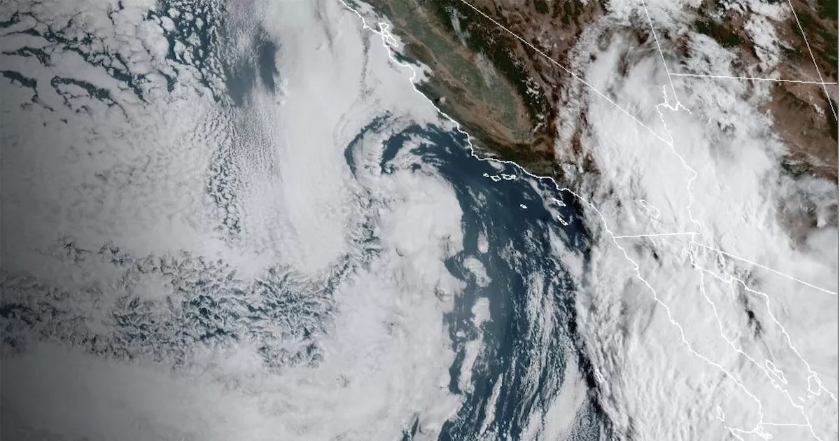 Tropical storm Hilary hits the coast of Baja California
