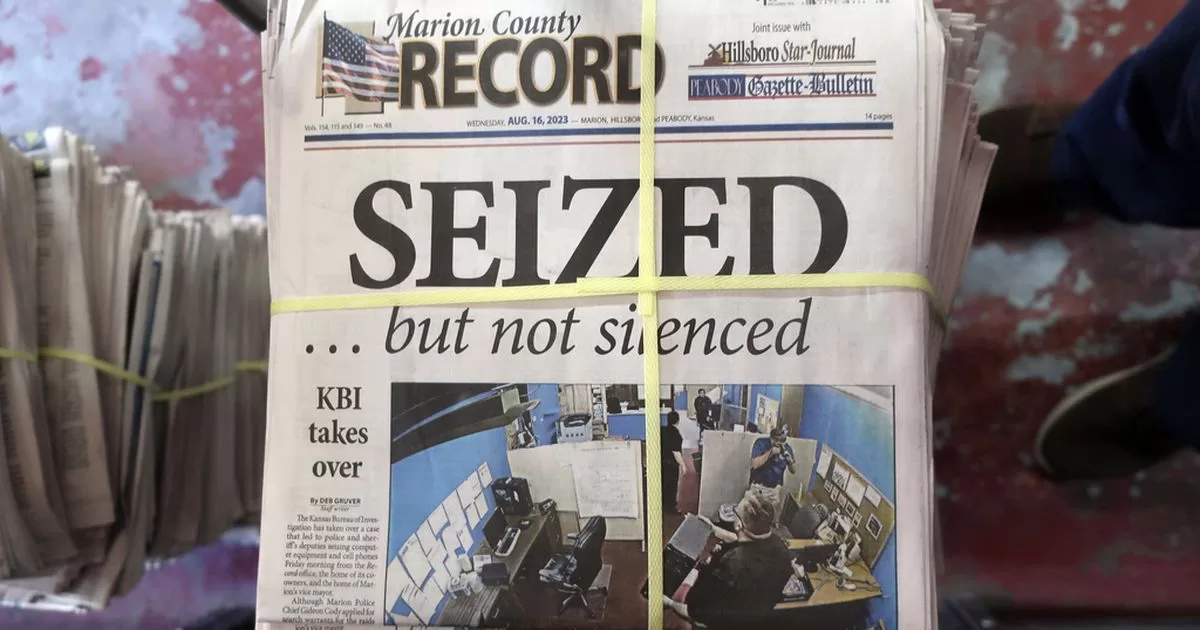 Unusual police raid on a Kansas newspaper
