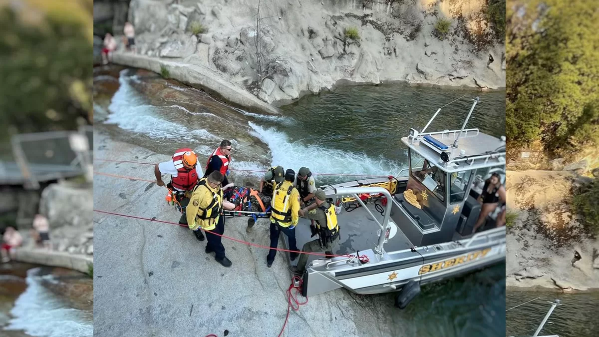 Woman with fractured ankle rescued from Madera waterfall
