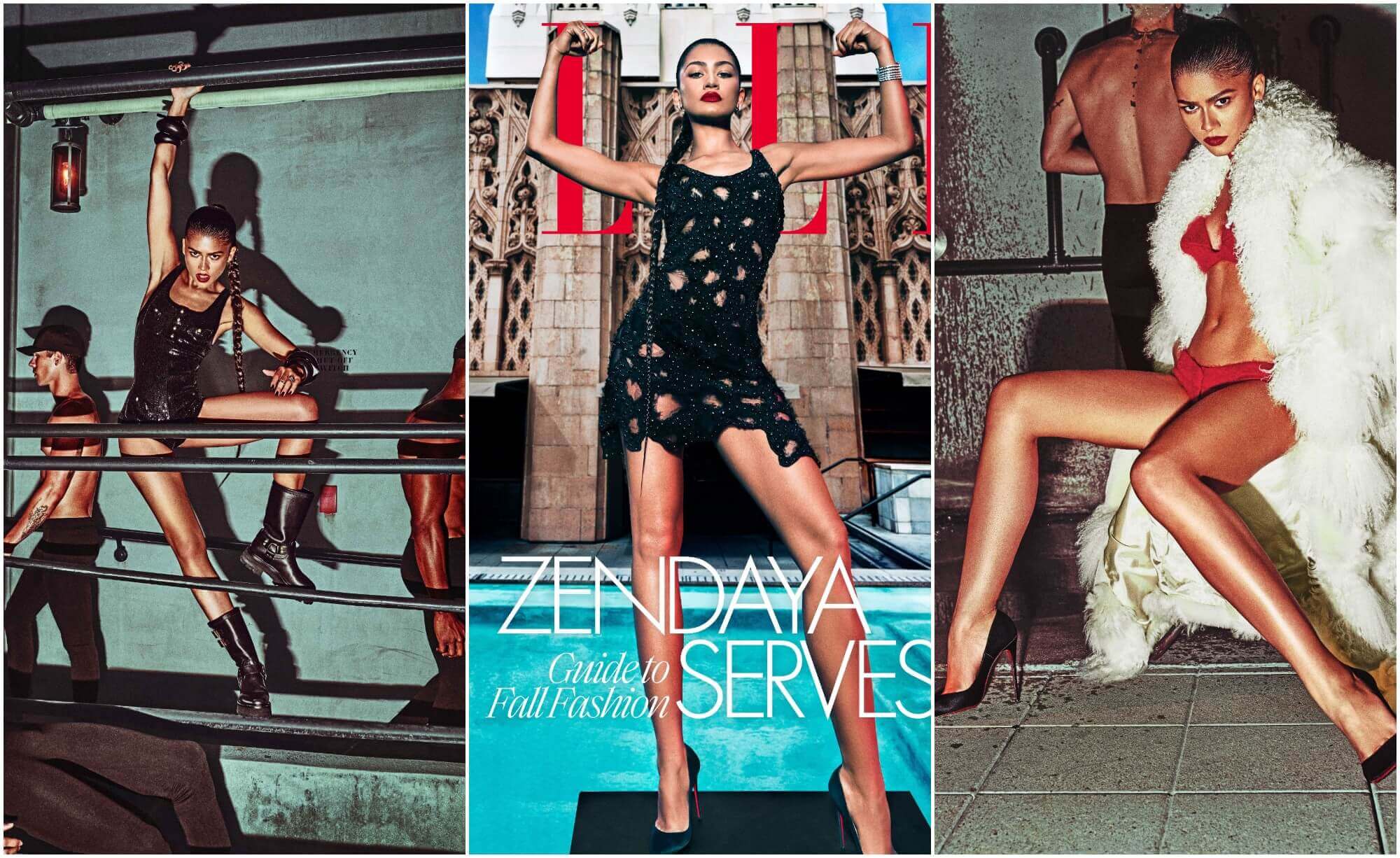 Zendaya in lingerie for ELLE September 2023 Photoshoot