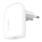 Belkin 30W USB-C Charger with PPS, PowerDelivery, USB-IF Certified PD 3.0 for fast charging iPhone 14/14 Plus, Pro, Pro Max, Galaxy S23 Ultra, Plus, iPad, Tab S7, AirPods, MacBook Air and more