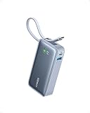 Anker Nano Power Bank, 10,000mAh Power Bank with Built-in USB-C Cable, PD 30W Maximum Power with 1x USB-C, 1x USB-A, Battery Pack Compatible with iPhone14 Series, MacBook, Galaxy, iPad and More (Blue)