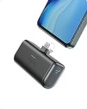 Anker Nano Power Bank, 5000mAh Power Bank 22.5W, Integrated Foldable USB-C Connector, Compatible with iPhone 15, Samsung S22/23 Series, Note20/10 Series, Huawei, iPad Pro/Air, AirPods and more (Black)