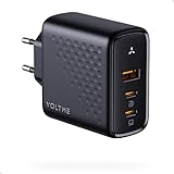 VOLTME USB C Charger 100W GaN Multiple Fast Charger Black, USB C Laptop Charger USB Power Supply Compatible with MacBook Pro, Chromebook, Samsung, Dell, HP, Lenovo, Surface Pro, iPhone 14, etc