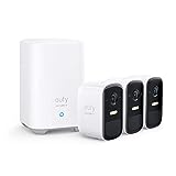 eufy Security eufyCam 2C, outdoor surveillance camera, 180 day battery, HD 1080p, IP67 weatherproof, night vision, compatible with HomeKit and solar panel, local storage