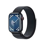 Apple Watch Series 9 GPS + Cellular, 41mm Aluminum Case Midnight, Sport Loop Midnight