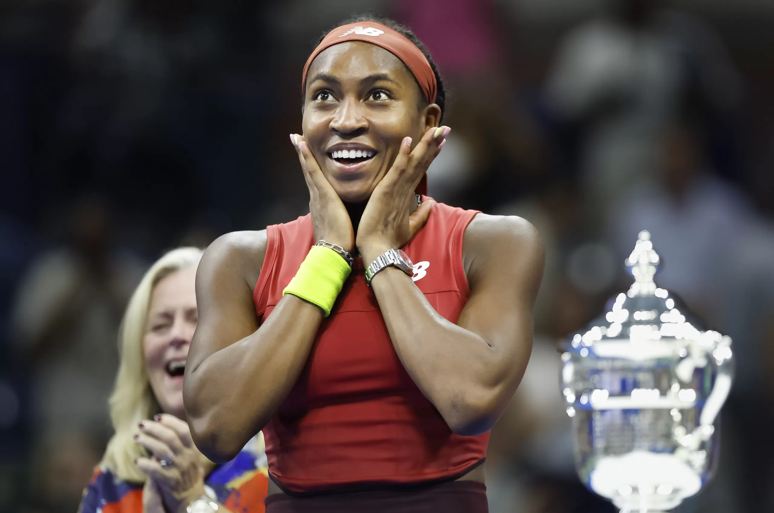 You are currently viewing The celebrities who experienced Coco Gauff’s victory at the 2023 US Open live