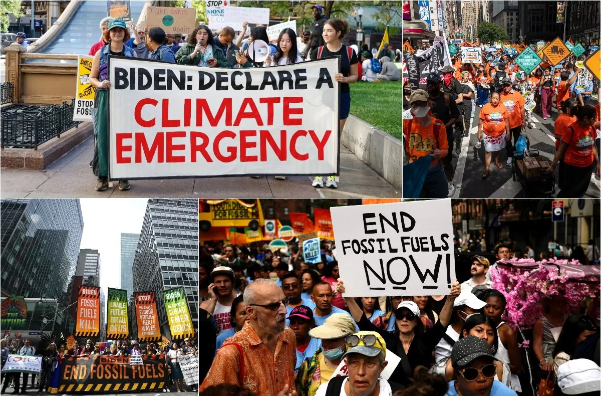Thousands of People Protest For Climate March in New York